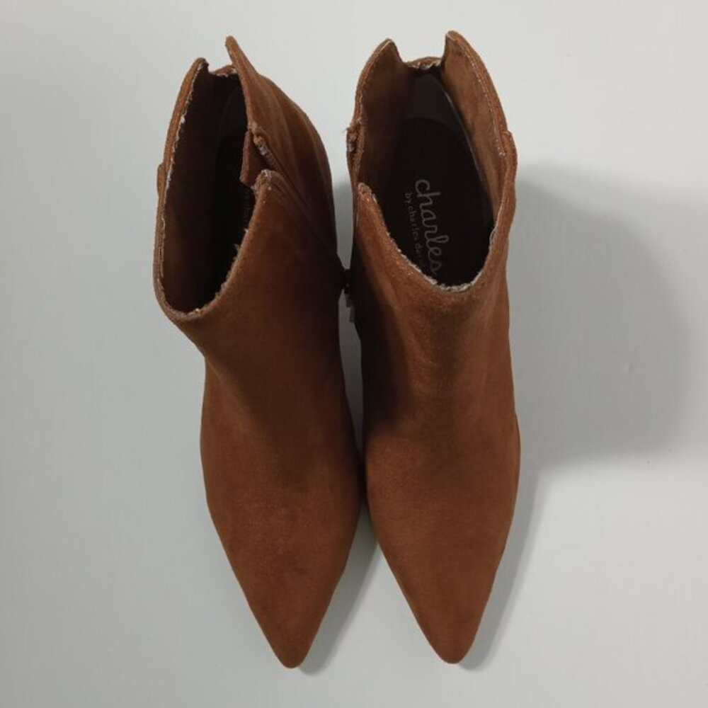 CHARLES by Charles David Womens Brown Carmel Faux Suede Ankle Boot Size 7 - Picture 6 of 13